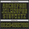 Custom Black Neon Yellow 3D Pattern Design Curve Lines Authentic Baseball Jersey - Image 5