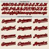 Custom Cream Red-Black Line Authentic Baseball Jersey - Image 4