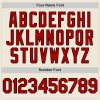 Custom Cream Red-Black Line Authentic Baseball Jersey - Image 5