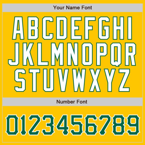 Custom Yellow Kelly Green Pinstripe Kelly Green-White Authentic Baseball Jersey - Image 4