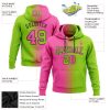 Custom Stitched Neon Green Pink-Black Gradient Fashion Sports Pullover Sweatshirt Hoodie - Image 2