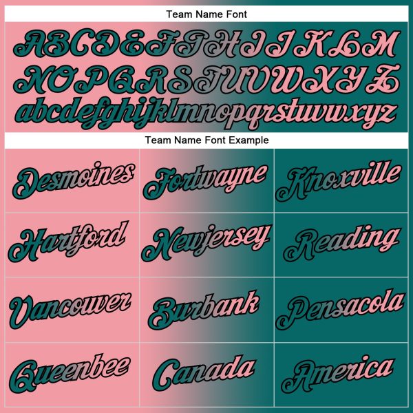 Custom Stitched Teal Medium Pink-Black Gradient Fashion Sports Pullover Sweatshirt Hoodie - Image 3