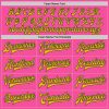 Custom Pink Gold-Green Bomber Full-Snap Varsity Letterman Jacket - Image 4