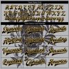 Custom Gray Black-Old Gold Skull With Flowers 3D Bomber Full-Snap Varsity Letterman Two Tone Jacket - Image 4