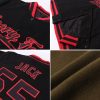 Custom Olive Orange-Black Bomber Full-Snap Varsity Letterman Two Tone Salute To Service Jacket - Image 2