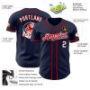 Custom Navy White-Red Authentic Baseball Jersey - Image 3