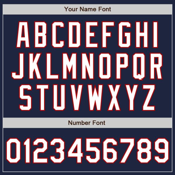 Custom Navy White-Red Authentic Baseball Jersey - Image 5