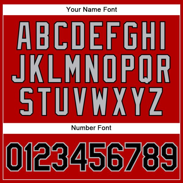 Custom Red Black Pinstripe Gray Authentic Baseball Jersey - Image 5