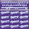 Custom Purple White-Light Blue Two-Button Unisex Softball Jersey - Image 4