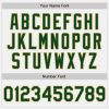 Custom White Green Pinstripe Old Gold Two-Button Unisex Softball Jersey - Image 5