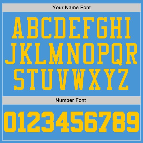 Custom Powder Blue Gold Performance T-Shirt - Image 3