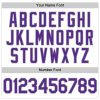 Custom White Purple Pinstripe Purple-Gray Authentic Baseball Jersey - Image 5